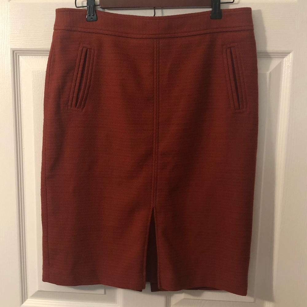 Rust Colored Pencil Skirt by Ann Taylor